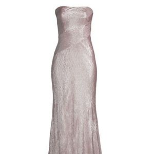 Rene Ruiz Strapless Metallic Dress